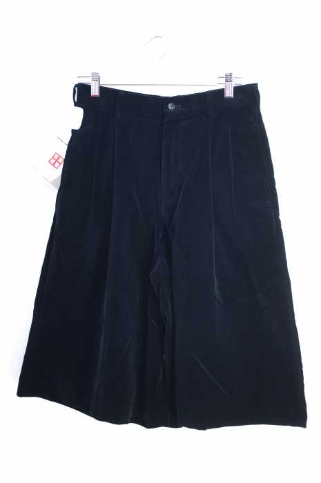 COMME des GARCONS COMME des GARCONS（コムデギャルソンコムデギャルソン） AD2014 ベロア2タッククロップドワイドパンツ レディース パンツ