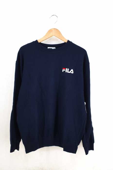 FILA （フィラ） バックロゴ刺繍クルーネックスウェット メンズ トップス