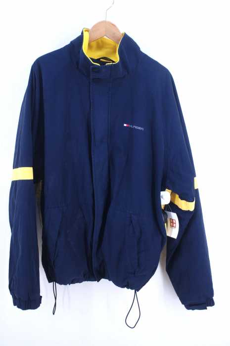 TOMMY HILFIGER （トミーヒルフィガー） 90〜00S 胸ロゴ刺繍裏フリースセーリングジャケット メンズ アウター