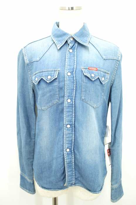 HYSTERIC GLAMOUR （ヒステリックグラマー） 加工デニムウエスタンシャツ レディース トップス