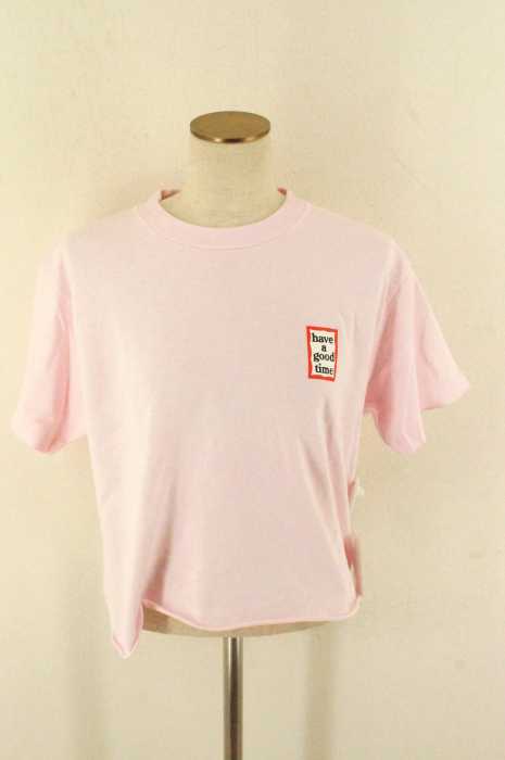 have a good time （ハブアグッドタイム） 切りっ放しロゴプリントTシャツ レディース トップス