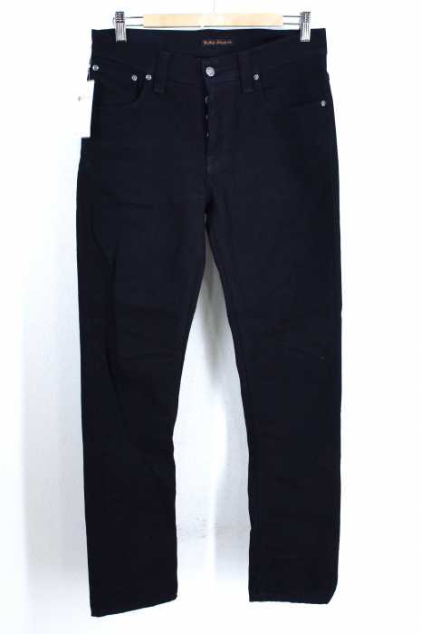 Nudie Jeans(ヌーディージーンズ) GRIM TIM BLACK RING テーパードブラックデニムパンツ メンズ パンツ