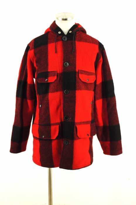 Johnson Woolen Mills （ジョンソンウーレンミルズ） 60-70S チェック柄ウールフーテッドジャケット メンズ アウター