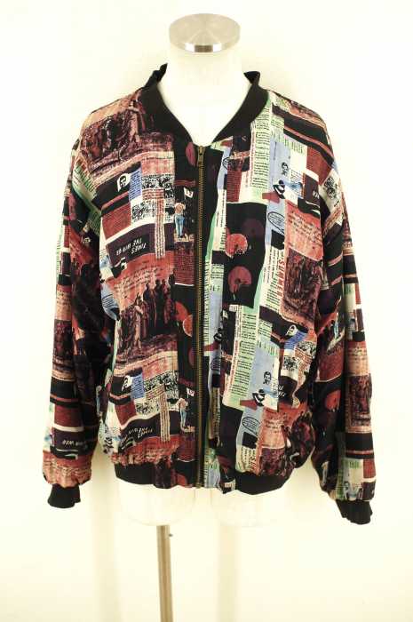 BOSA (ボサ) 総柄シルクジップ メンズ アウター