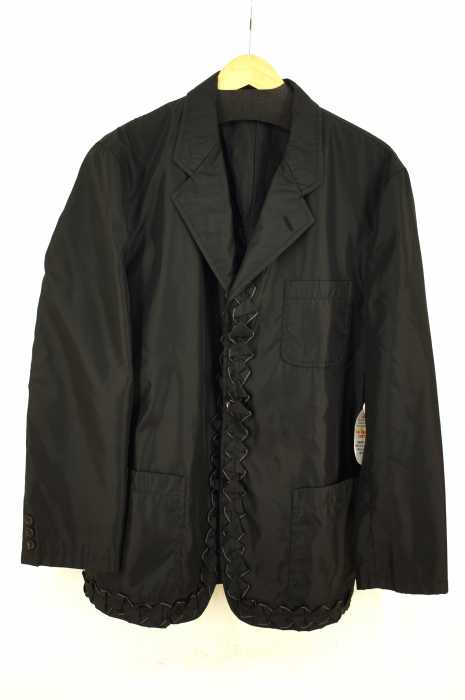 COMME des GARCONS HOMME （コムデギャルソンオム） AD1999　フロントフリル装飾ナイロンテーラードジャケット メンズ アウター