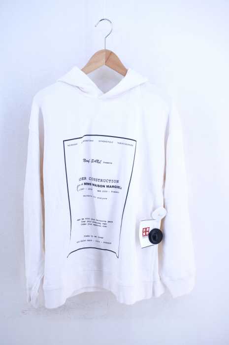 MM6 Maison Margiela （エムエムシックス メゾンマルジェラ） 18AW フロントプリントサイドスリットパーカー レディース トップス