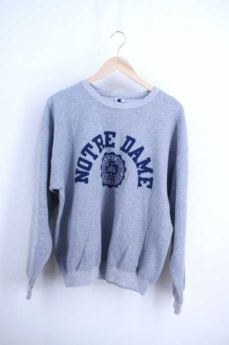 Champion （チャンピオン） 90S カレッジロゴ霜降りスウェット UNIVERSITY OF NOTRE DAME メンズ トップス