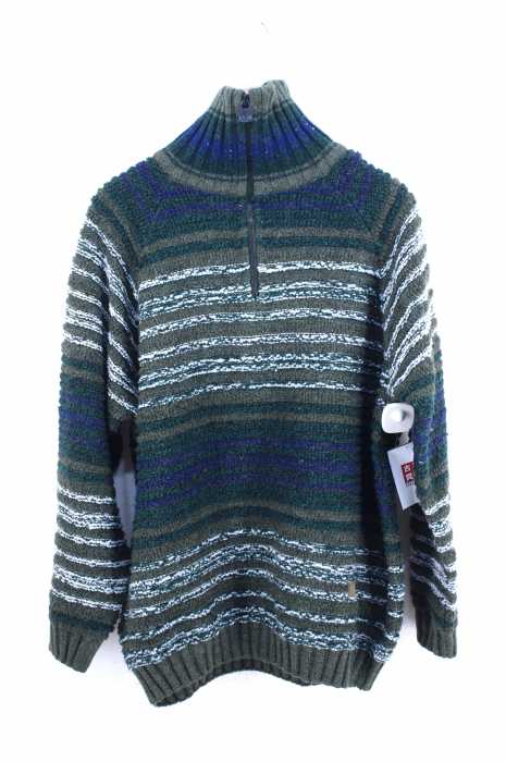 TRUSSARDI(トラサルディ) ハイネックボーダーニットセーター メンズ トップス