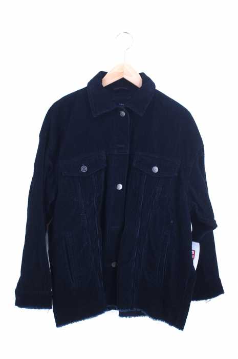 ZARA（ザラ） カットオフ加工太畝コーデュロイトラッカージャケット レディース アウター