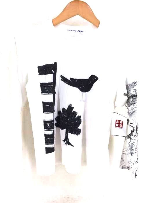 COMME des GARCONS SHIRT(コムデギャルソンシャツ) プリントロングスリーブtee レディース トップス