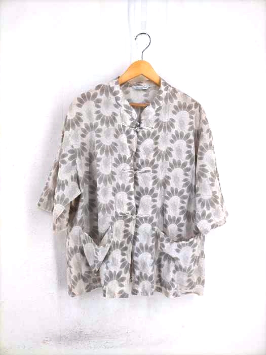 JOURNAL STANDARD（ジャーナルスタンダード） SLOW PRINT CHINA 総柄 チャイナカラー半袖シャツ メンズ トップス