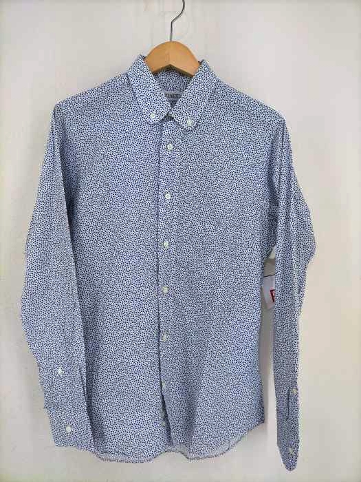 INDIVIDUALIZED SHIRTS（インディビジュアライズドシャツ） クローバー柄ラウンドカラーボタンダウンシャツ メンズ トップス
