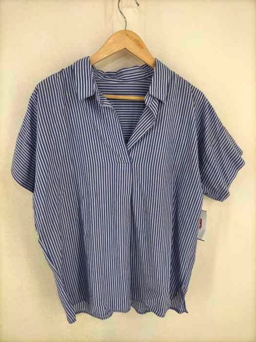 GLOBAL WORK(グローバルワーク) スキッパー半袖ブラウス レディース トップス