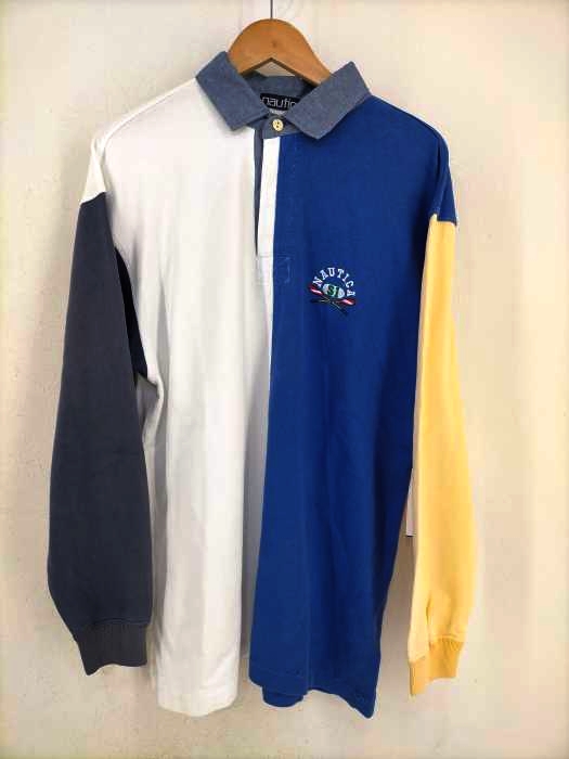 NAUTICA(ノーティカ) 再構築デザイン長袖ポロシャツ メンズ トップス