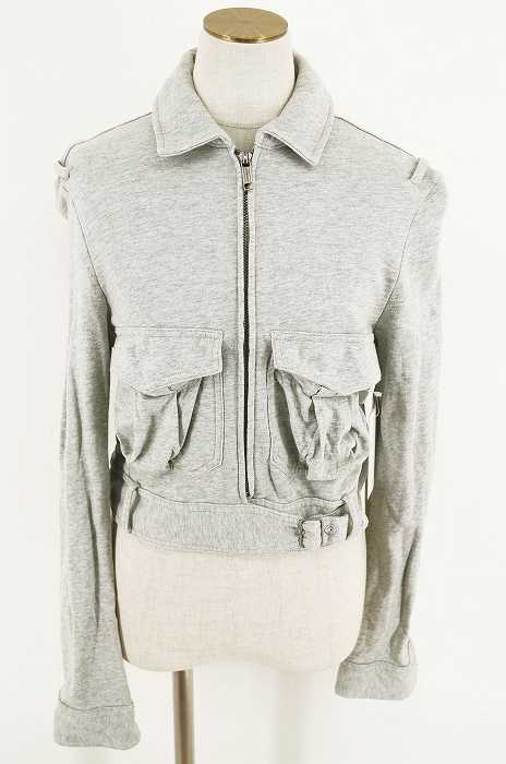 DIESEL (ディーゼル) スウェット地ショート丈ジップジャケット レディース アウター