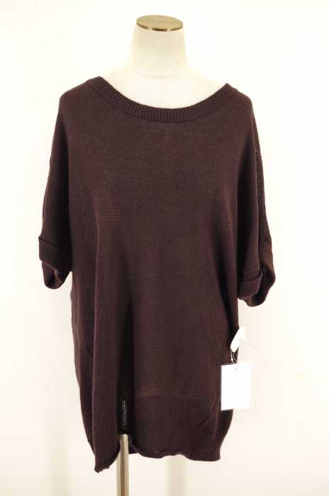 Adam et Rope' （アダムエロペ） ラグランスリーブニットTシャツ レディース トップス