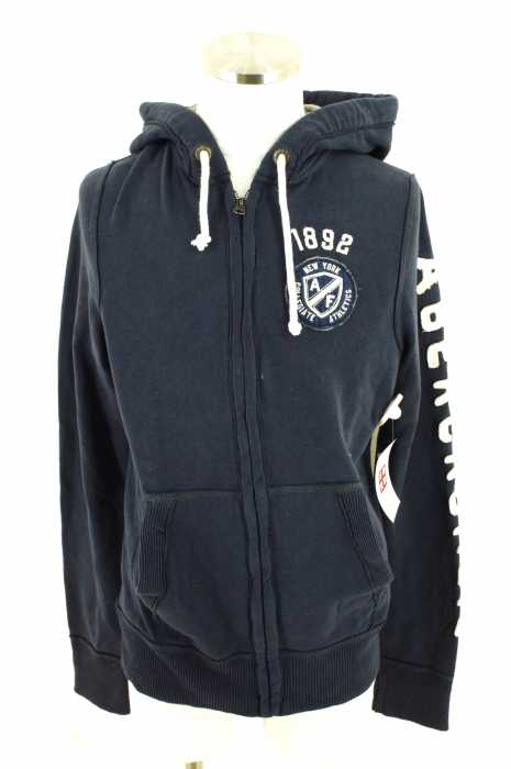 Abercrombie & Fitch （アバクロンビーアンドフィッチ） ワッペン付きジップアップパーカー メンズ トップス