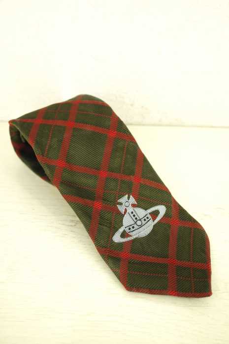 Vivienne Westwood Accessories (ヴィヴィアンウエストウッド アクセサリー) オーブデザインチェックネクタイ メンズ ファッション雑貨