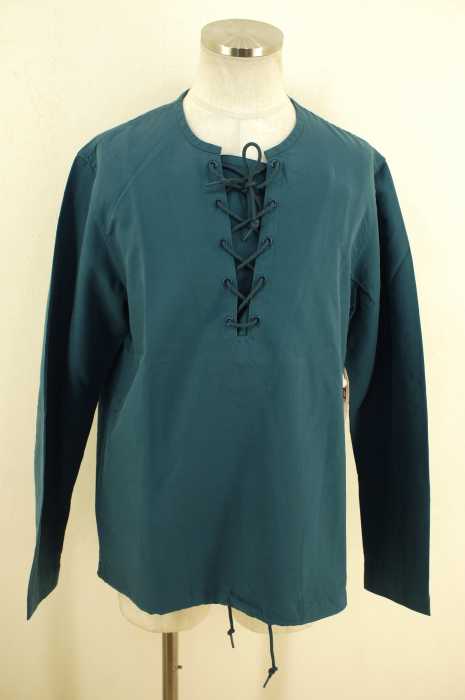 UNUSED （アンユーズド） Lace-up collarless shirt レースアッププルオーバーシャツ メンズ トップス