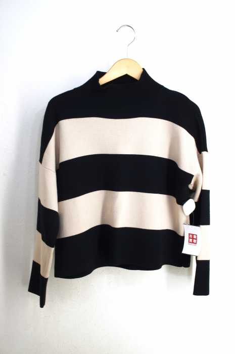Ray BEAMS (レイビームス) ワイドボーダーハイネックニット レディース トップス
