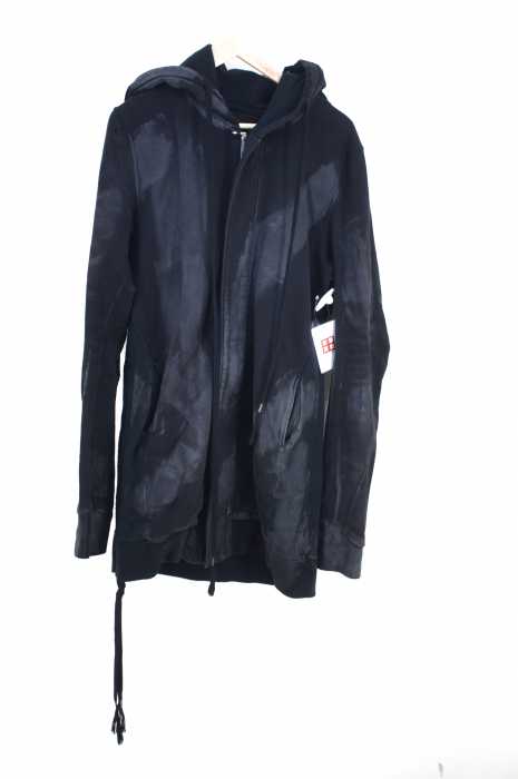 N/07（エヌゼロナナ） Long Sleeve Hooded ペイント加工フーディー  