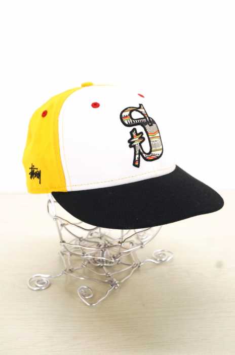 STUSSY × NEW ERA(ステューシー ニューエラ) ワッペンベースボールキャップ メンズ 帽子