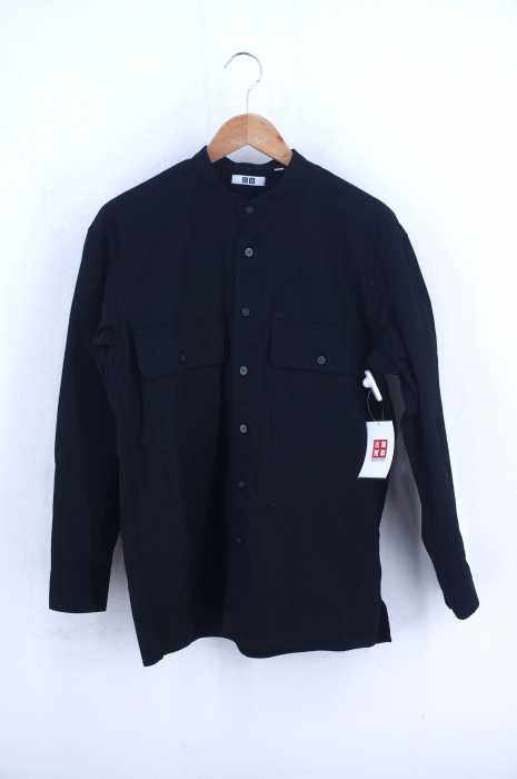 UNIQLO U（ユニクロユー） CPO ワイドフィットスタンドカラーシャツ メンズ トップス