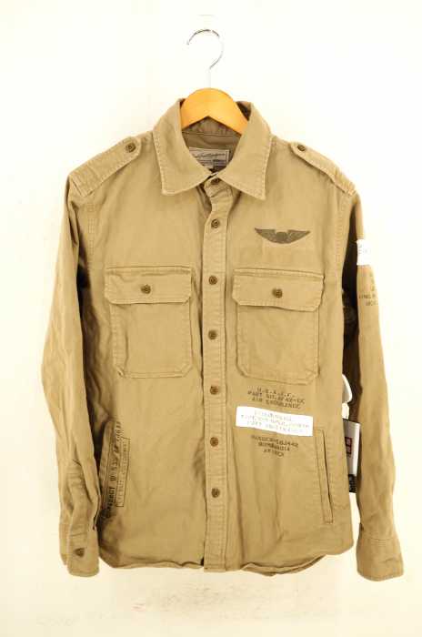AVIREX（アヴィレックス） CORDURA MIX STENCIL MILITARY SHIRTS メンズ トップス