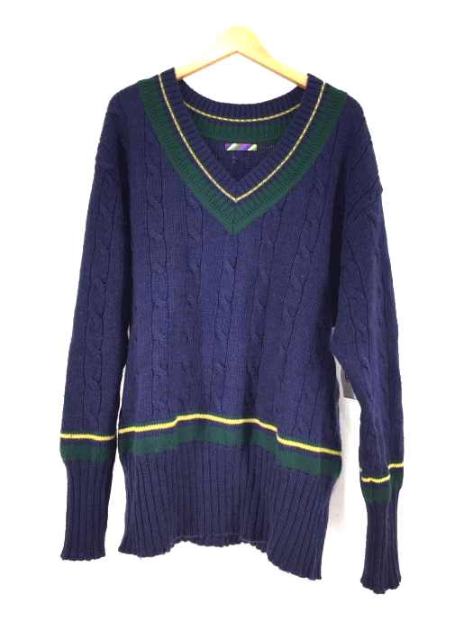 is-ness（イズネス） 18AW ZAKKURI TILDEN KNITTED SWEATER メンズ トップス
