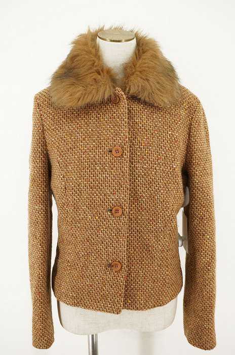 BURBERRY BLUE LABEL （バーバリーブルーレーベル） ファー付きウールジャケット レディース アウター
