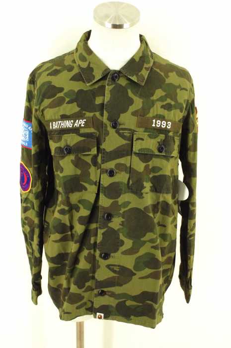 A BATHING APE （アベイシングエイプ） ファーストカモ ワッペン付き カバーオール メンズ アウター