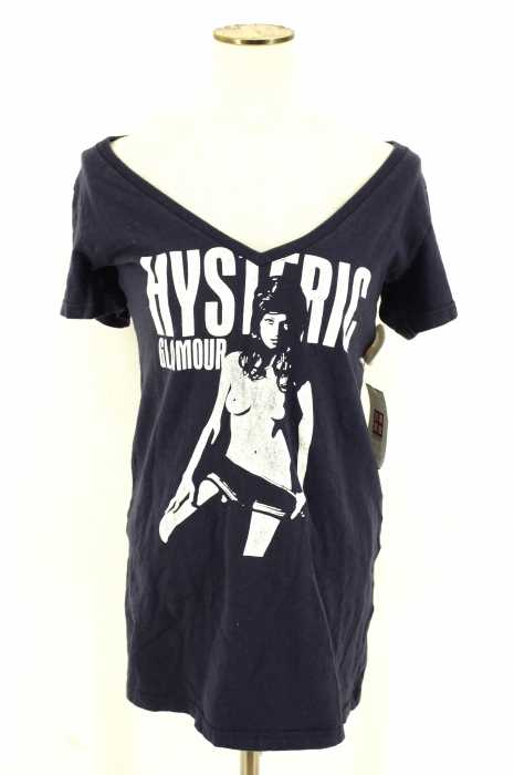 HYSTERIC GLAMOUR （ヒステリックグラマー） UネックロゴプリントTシャツ レディース トップス