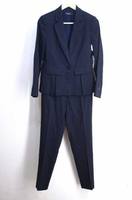 Paul Smith BLACK (ポールスミスブラック) プリーツデザイン1Bテーラードジャケット ノータックスラックス レディース セットアップ