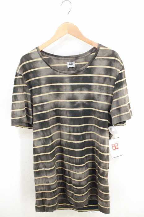 Acne（アクネ） ボーダークルーネックTシャツ メンズ トップス