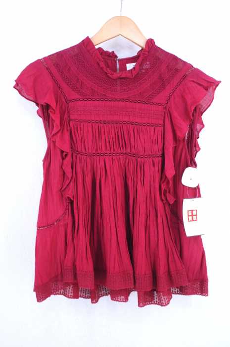 ISABEL MARANT ETOILE （イザベルマランエトワール） レースギャザーブラウス レディース トップス