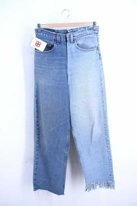 77circa(ナナナナサーカ) アシンメトリーデザイン再構築デニム レディース パンツ