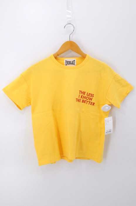 EVERLAST（エバーラスト） THE LESS I KNOW THE BETTER レタード刺繍Tシャツ レディース トップス