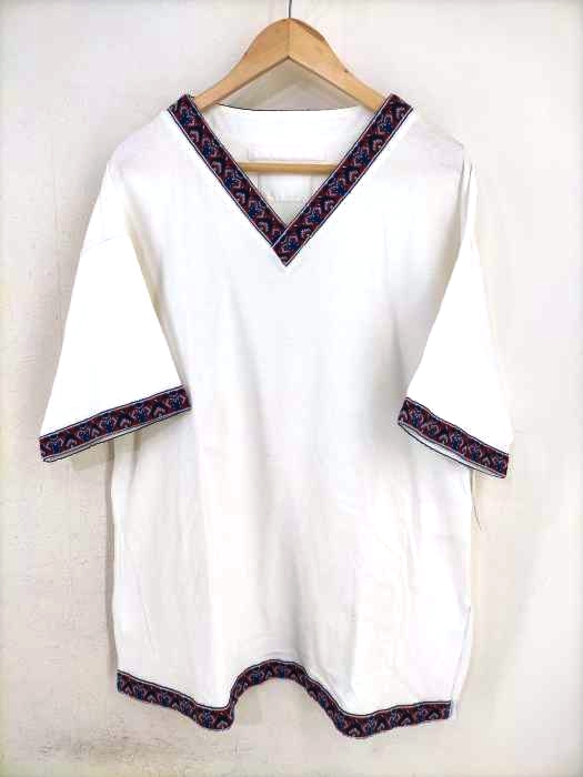 WHITE MOUNTAINEERING(ホワイトマウンテニアリング) 17SS ORIGINAL TAPED V NECK SHORT SLEEVES PULLOVER メンズ トップス