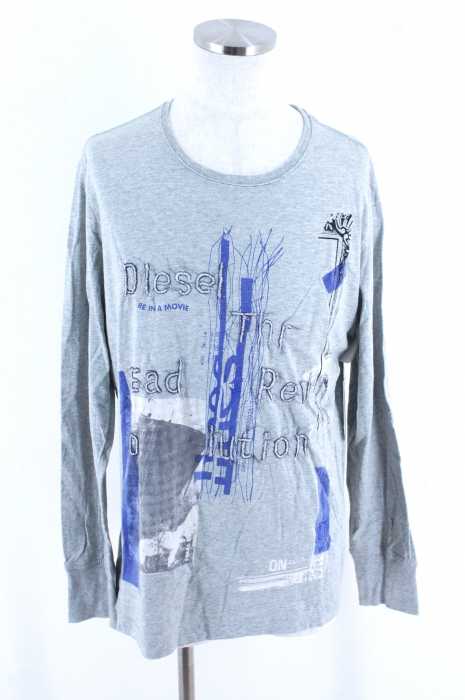 DIESEL （ディーゼル） プリント刺繍ロングTシャツ メンズ トップス