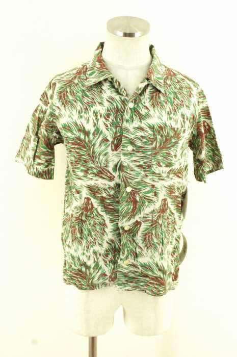 TENDERLOIN （テンダーロイン） 15SS　ウルフ柄レーヨン半袖シャツ メンズ トップス