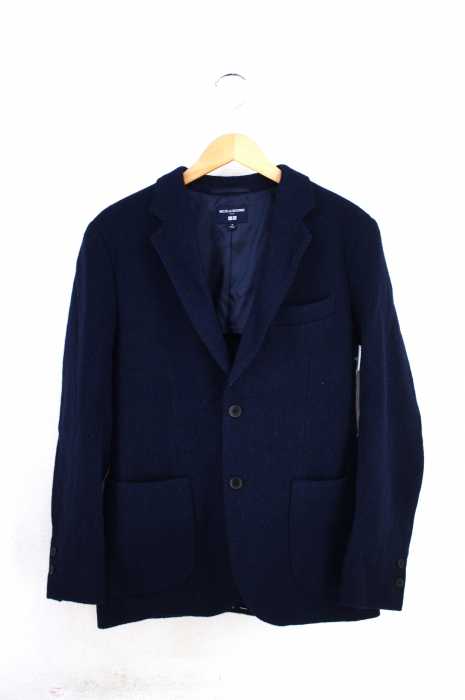 INES LA FRESSANGE×UNIQLO(イネスドラフランサジュ×ユニクロ) ツイードヘリンボーンテーラードジャケット メンズ アウター