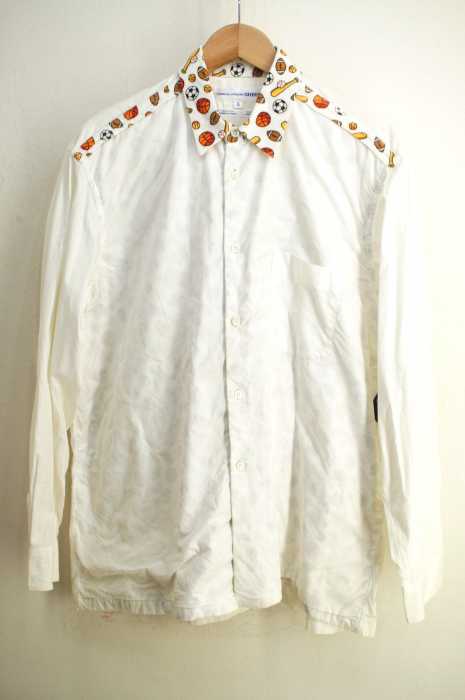 COMME des GARCONS SHIRT(コムデギャルソンシャツ) ボールデザイン総柄切替シャツ メンズ トップス