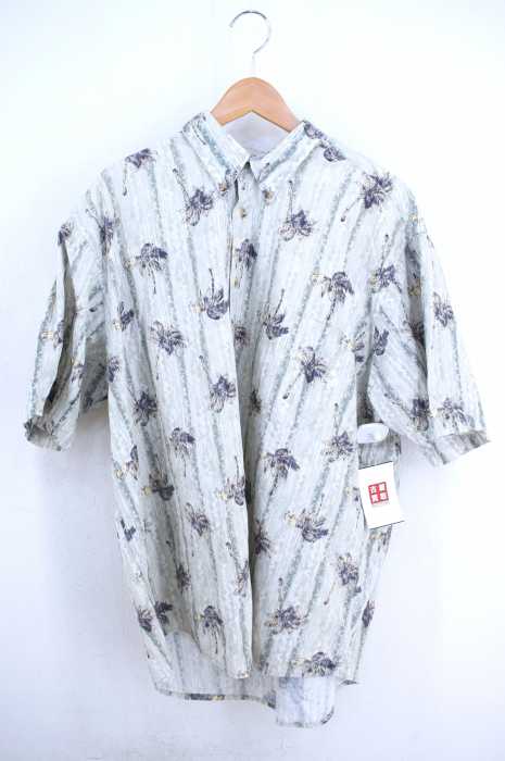 USED古着  （ユーズドフルギ） 総柄BD半袖シャツ メンズ トップス