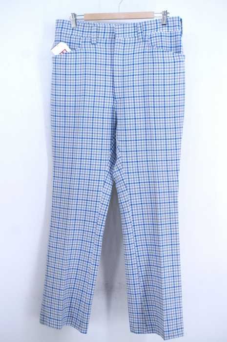 USED古着  （ユーズドフルギ） 80s HAGGAR slacks チェック柄フレアスラックス メンズ パンツ