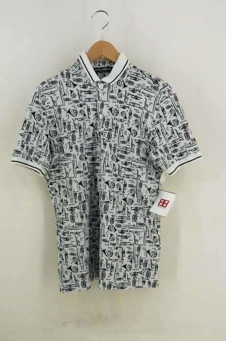 DOLCE&GABBANA （ドルチェアンドガッバーナ） 17SS 楽器柄ポロシャツ メンズ トップス