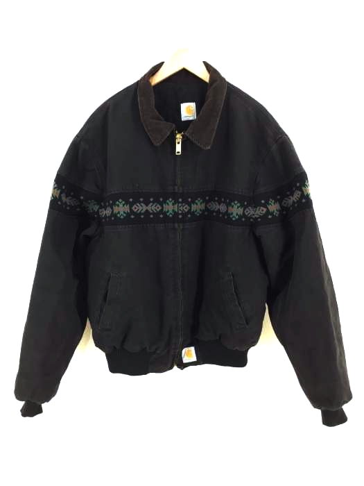 Carhartt(カーハート) 90S ネイティブ柄 リブ切替ダックフライトジャケット メンズ アウター