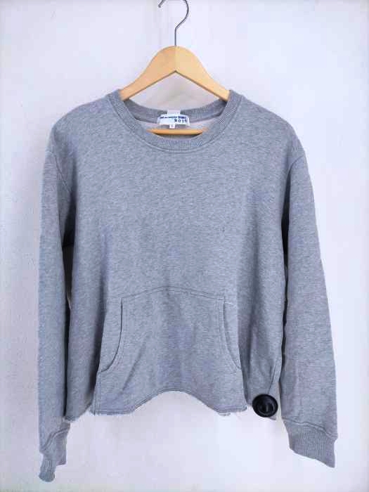  COMME des GARCONS SHIRT boys（コムデギャルソンシャツ ボーイ） 17AW バックプリント カットオフ加工クルーネックスウェット メンズ トップス