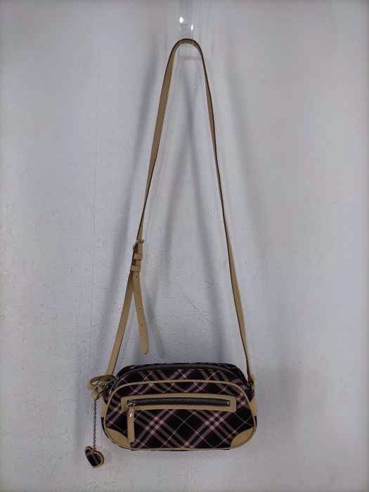 BURBERRY LONDON BLUE LABEL（バーバリーロンドンブルーレーベル） レザーパイピング チェック柄ショルダーバッグ レディース バッグ
