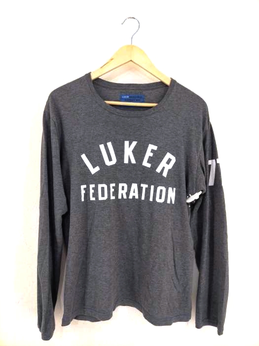 LUKER BY NEIGHBORHOOD(ルーカーバイネイバーフッド) ロゴプリント長袖カットソー メンズ トップス