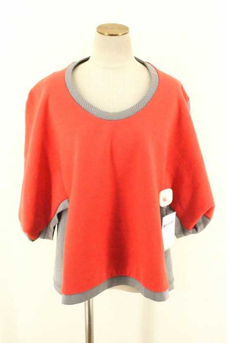 PLOTZ underline （プロッツアンダーライン） Box shape sleeve top　異素材切替トップス レディース トップス